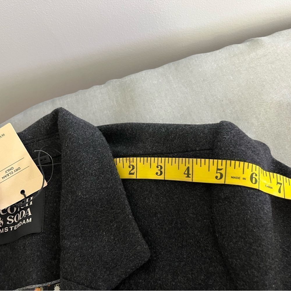 Scotch&soda single-breasted mid-length wool blend coat New Size M - Picture 12 of 15